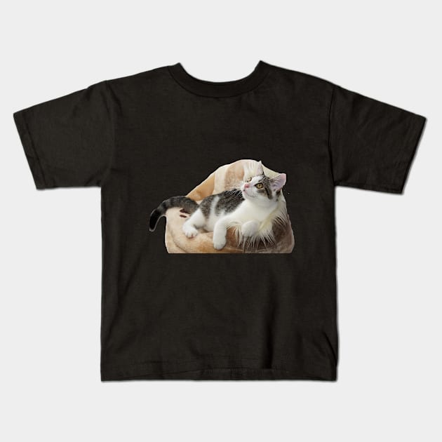 Cushion Kitty Kids T-Shirt by TonSlice